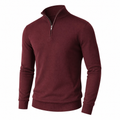 Men's lightweight quarter-zip sweater in Burgundy