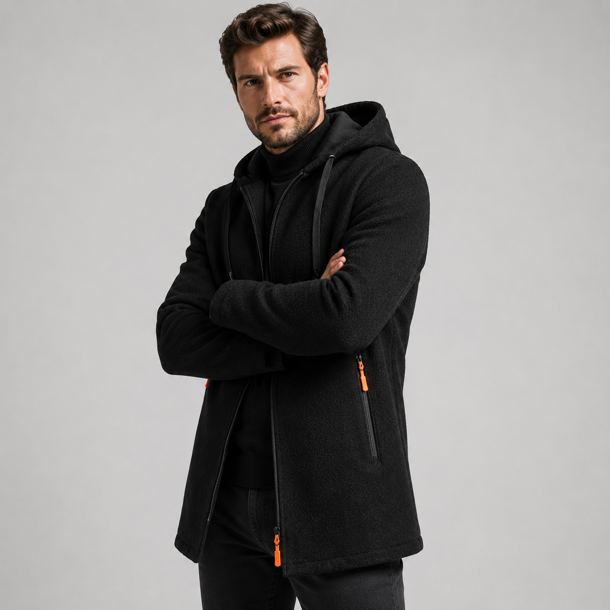 Men's Hooded Longline Fleece Jacket – product image 7