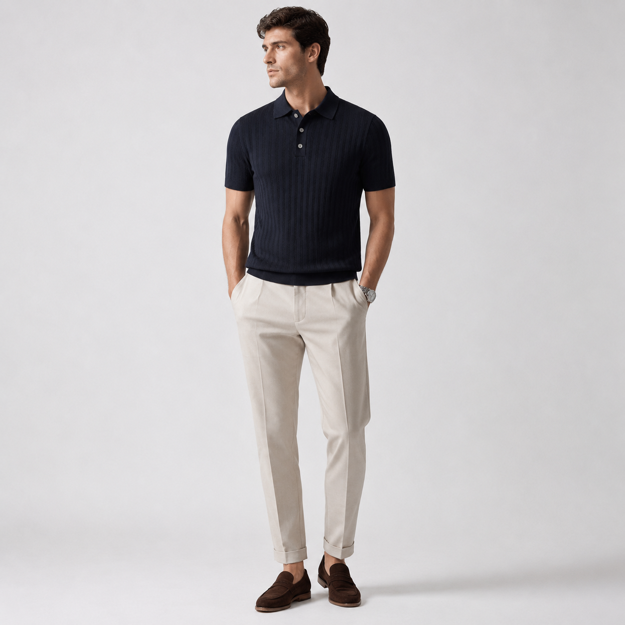 Men's Knitted Polo Shirt – product image 6