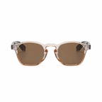 BARCELONA sand frame brown lens sunglasses front view on pure white