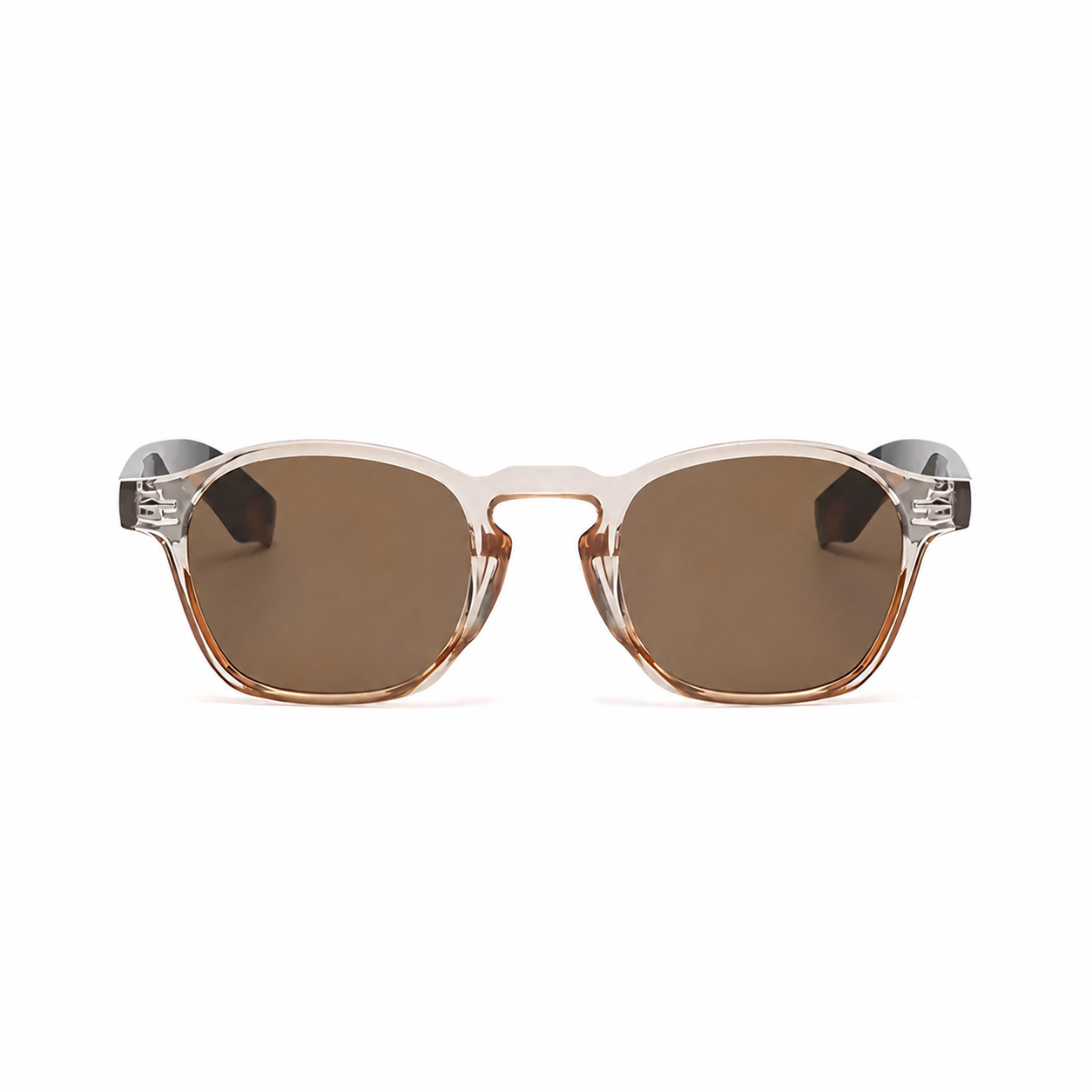 BARCELONA sand frame brown lens sunglasses front view on pure white