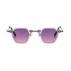 BERLIN clear frame violet fade lens sunglasses front view
