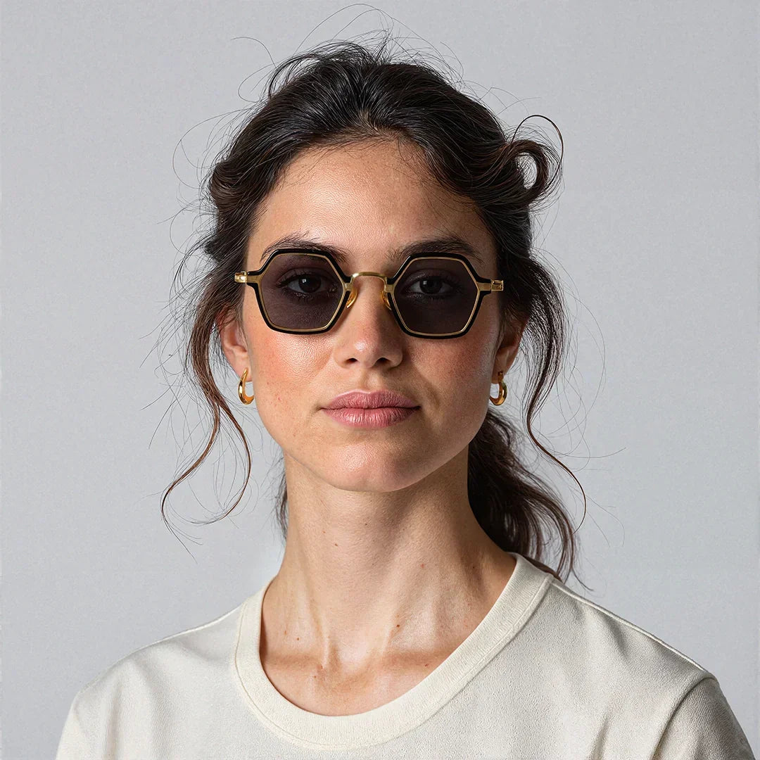 Lunettes de soleil hexagonales en métal polarisées UV400 – Legacy SEOUL