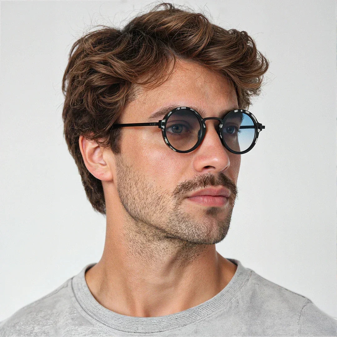 Lunettes de soleil rondes en métal polarisées UV400 – Legacy ANTWERP