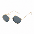 DOHA gold frame black lens diagonal view on pure white