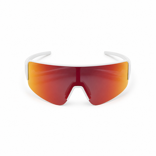 JAWO Ember Red UV400 Running & Cycling Sunglasses - white background product view 1