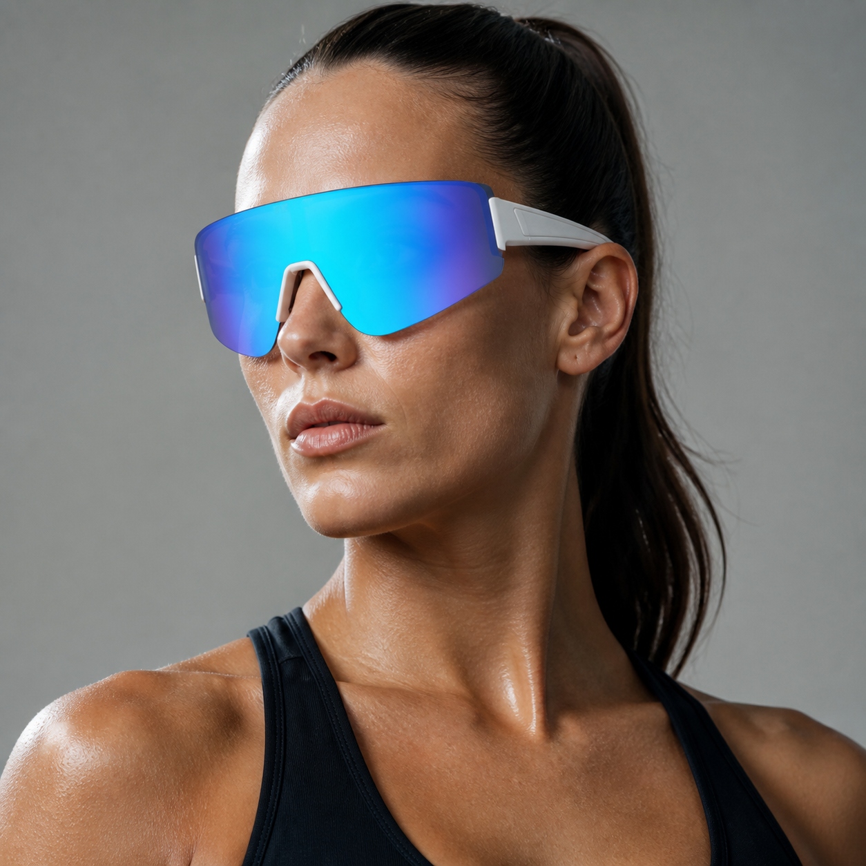 JAWO Glacier Blue UV400 Running & Cycling Sunglasses - editorial lifestyle view 5