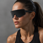 JAWO Midnight Black UV400 Running & Cycling Sunglasses - editorial lifestyle view 5
