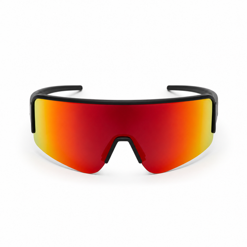 JAWO Sunset Orange UV400 Running & Cycling Sunglasses - white background product view 1