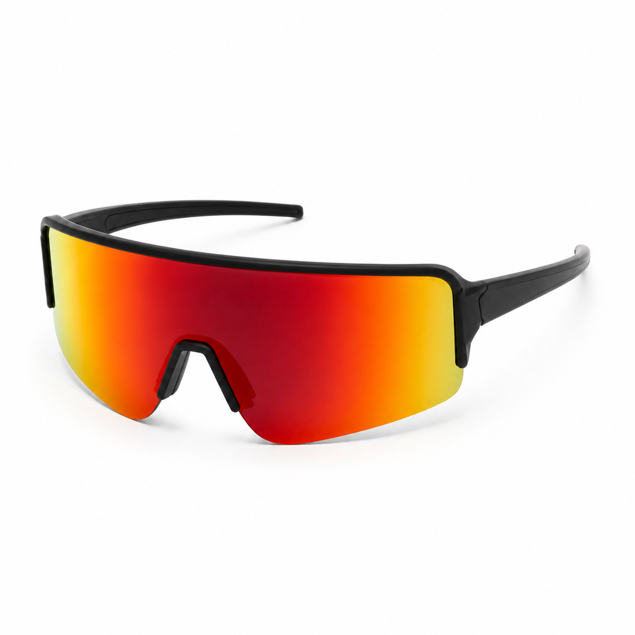 JAWO Sunset Orange UV400 Running & Cycling Sunglasses - white background product view 2