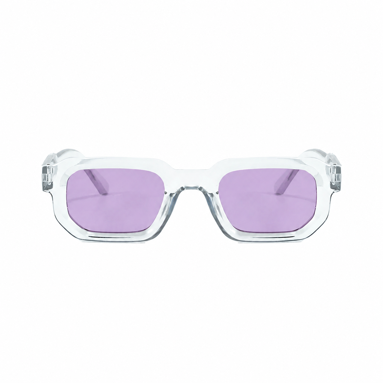 Legacy AMSTERDAM Clear frame lilac lens front on pure white background