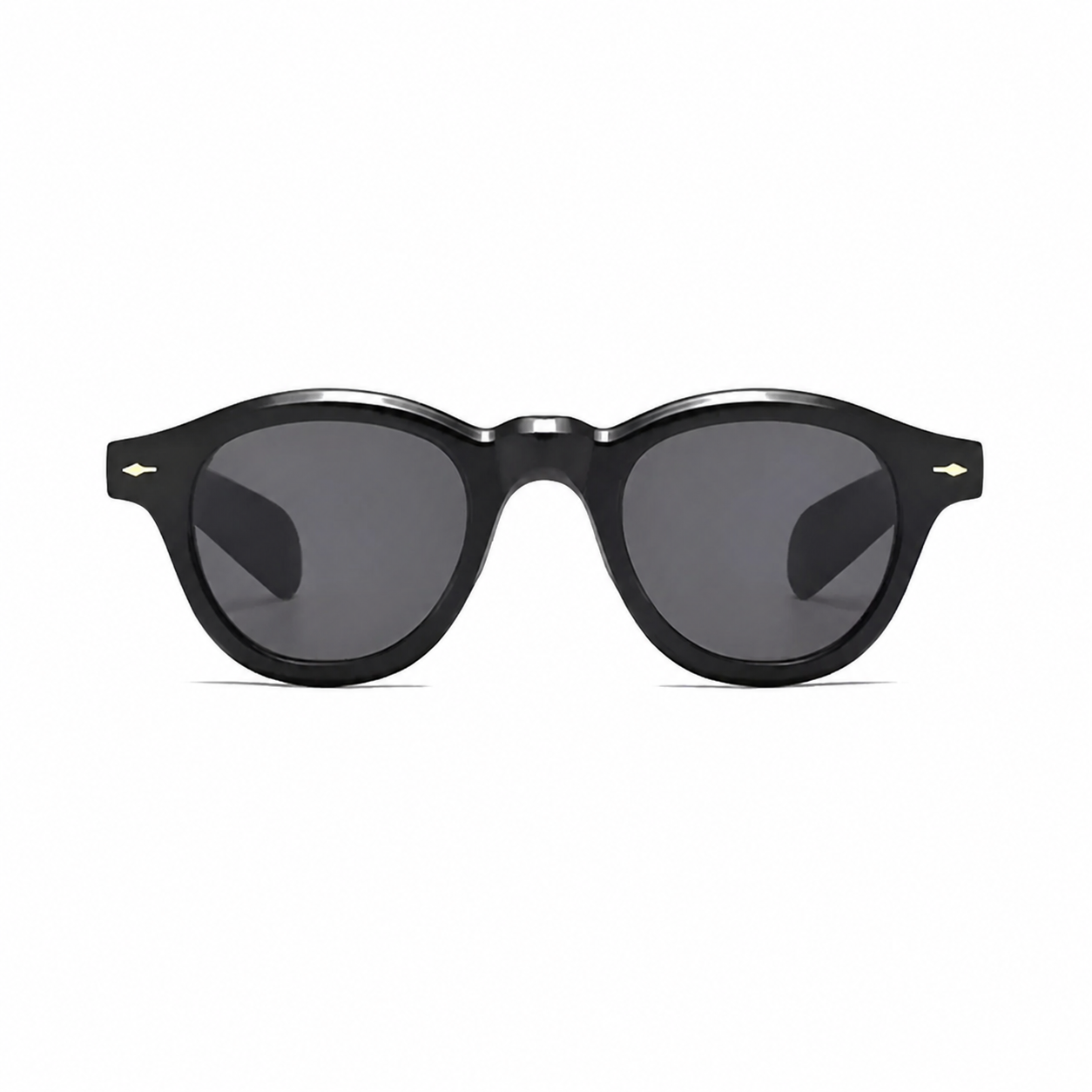 Legacy ATHENS Black frame black polarized lens front view on pure white