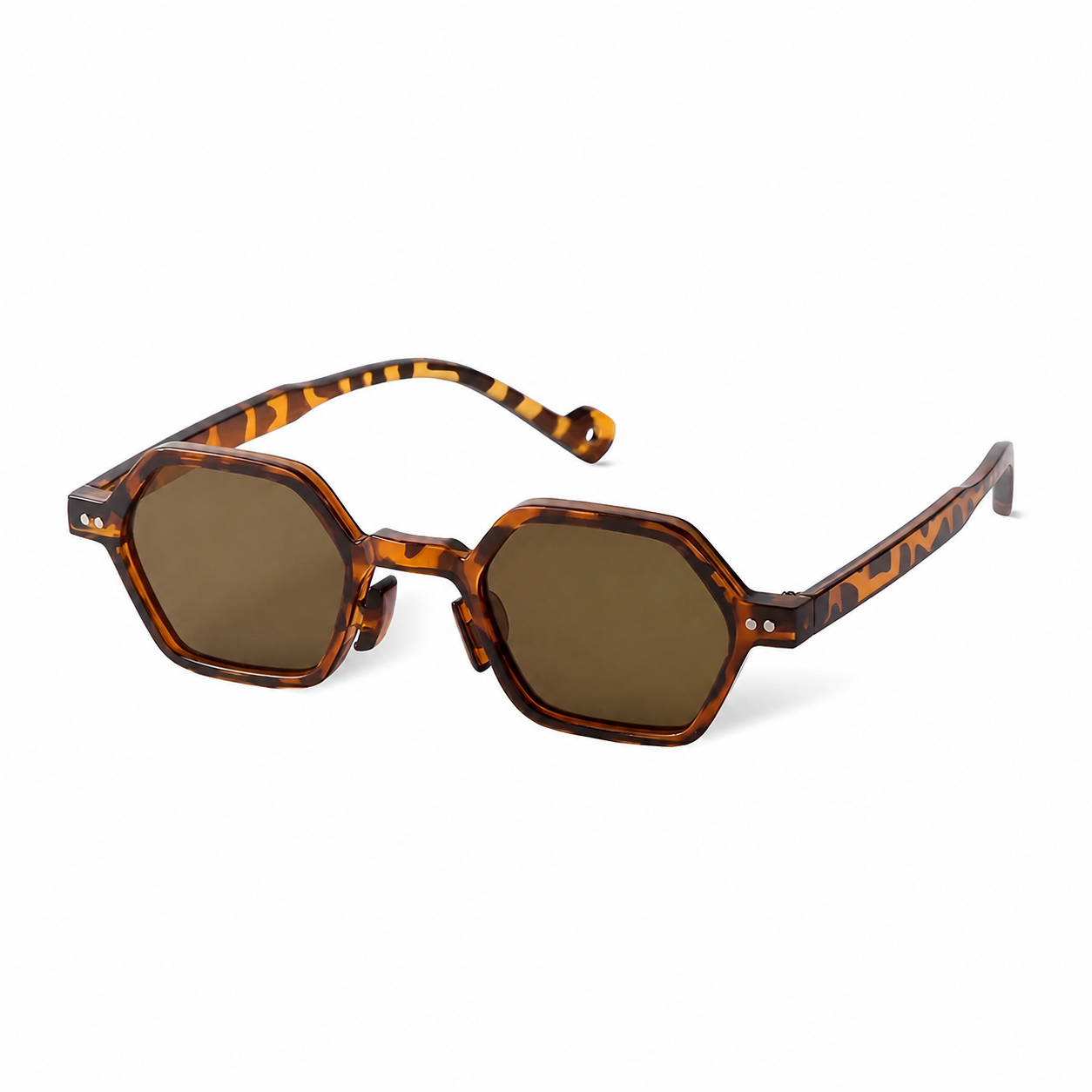 Legacy MARSEILLE tortoise frame brown lens angled view on pure white
