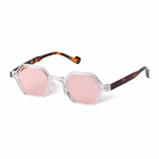 Legacy MARSEILLE clear frame pink lens angled view on pure white