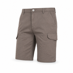 Legacy men's gray cargo shorts on invisible mannequin, diagonal front view