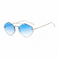 Legacy TANGIER gold frame azure lens angled view on pure white