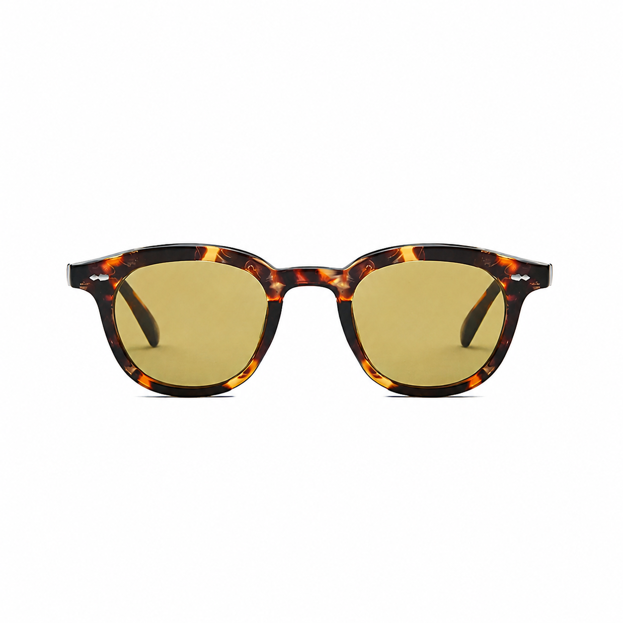 LISBON polarized UV400 geometric sunglasses on pure white background