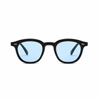 LISBON polarized UV400 geometric sunglasses on pure white background