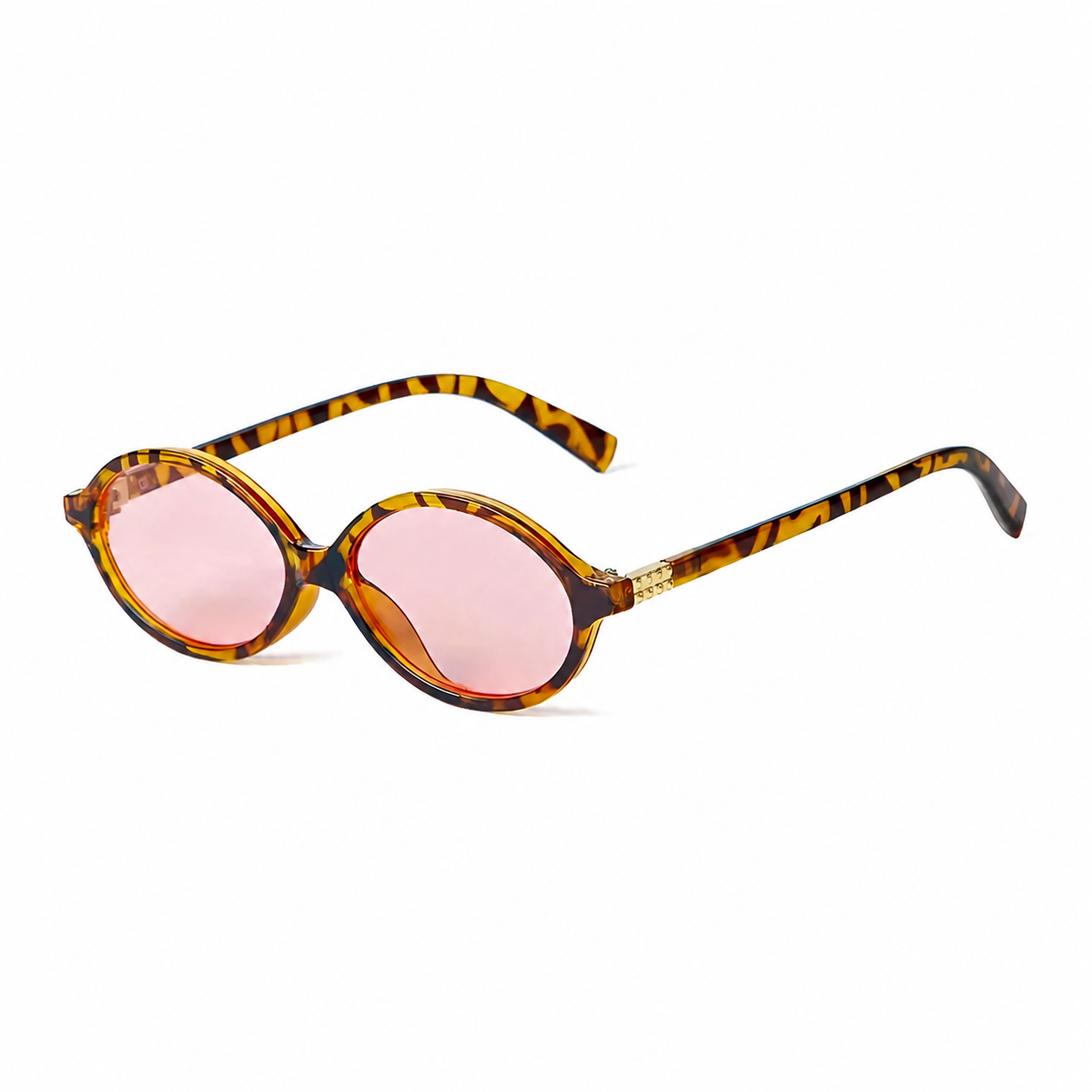 MARRAKECH oval sunglasses Havana rose angle