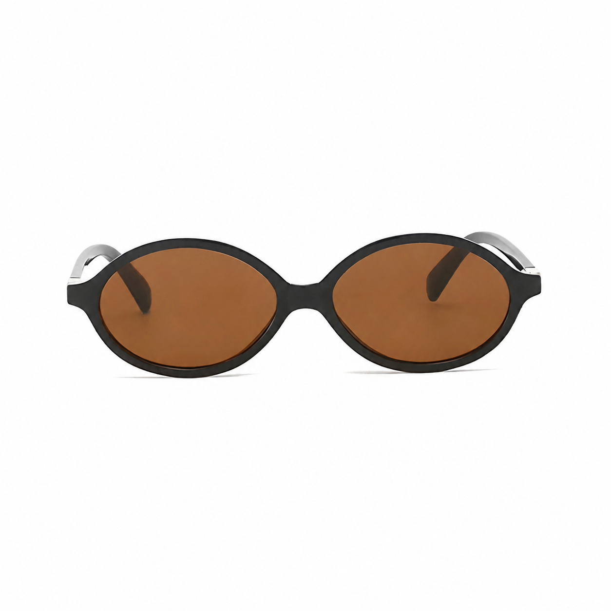 MARRAKECH oval sunglasses black brown front