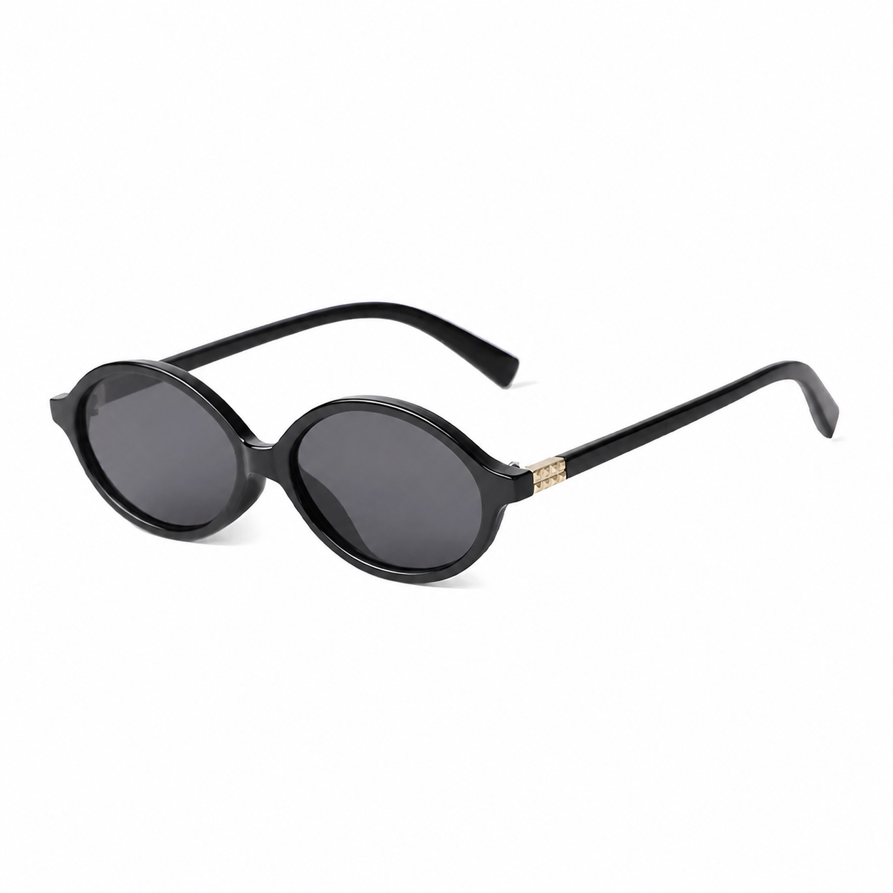 MARRAKECH oval sunglasses black black angle