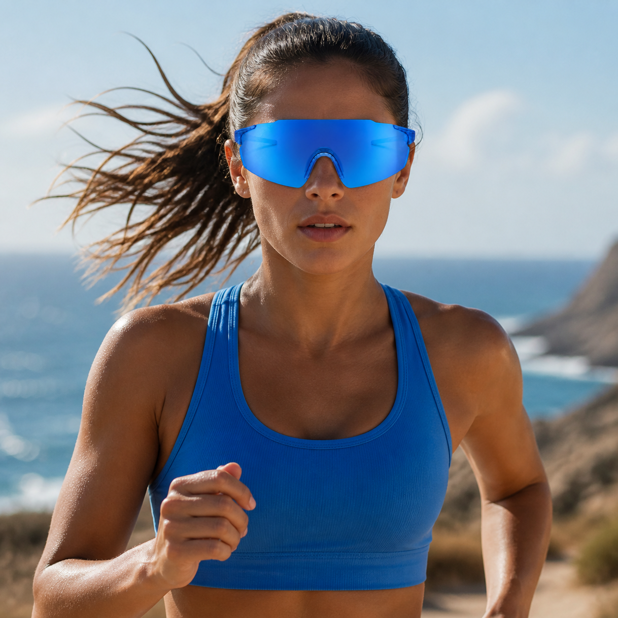 NASH Ocean Blue Lightweight Shield Sunglasses 7