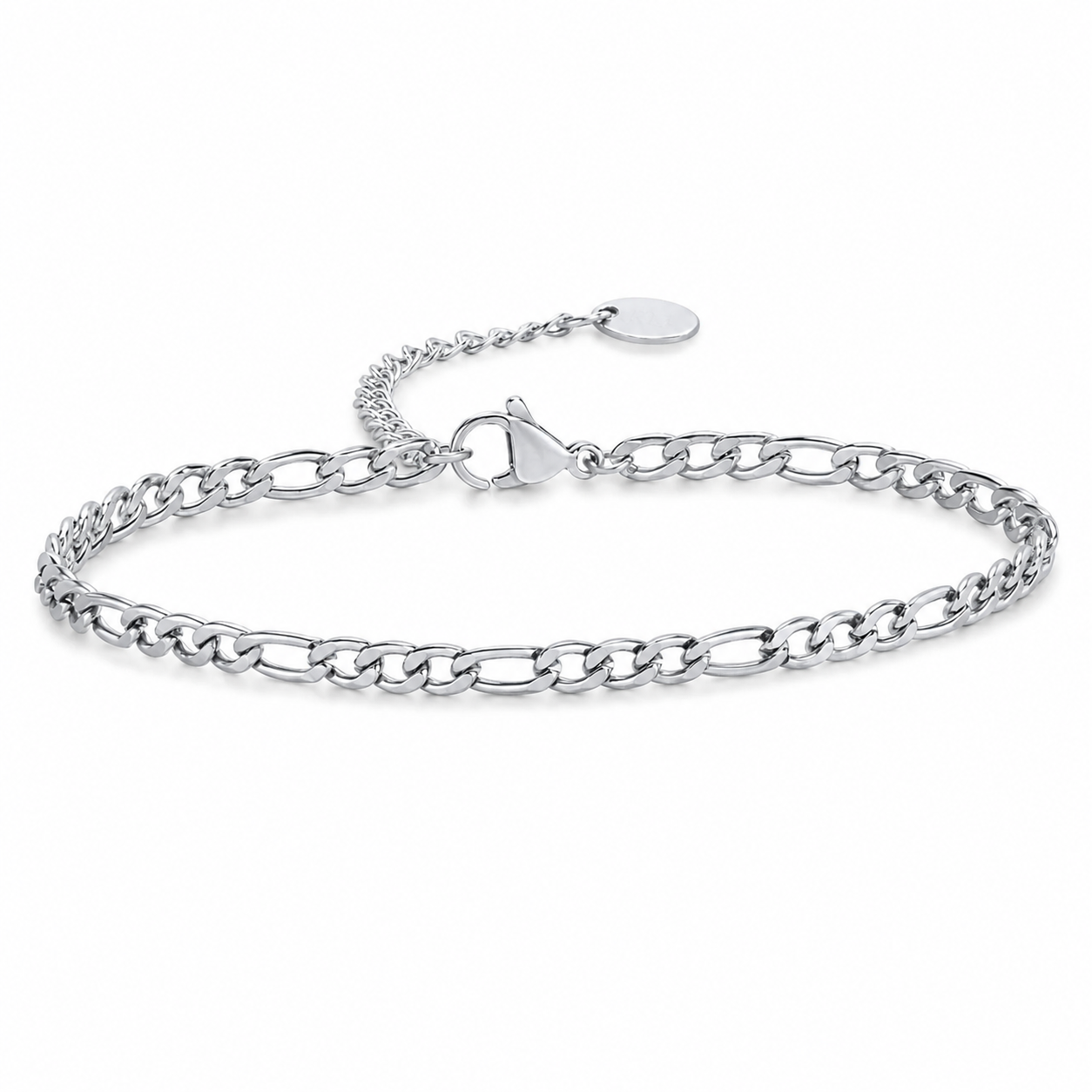 Silver stainless steel bracelet BR-1393S