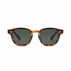 TULUM tortoise frame green lens sunglasses front view